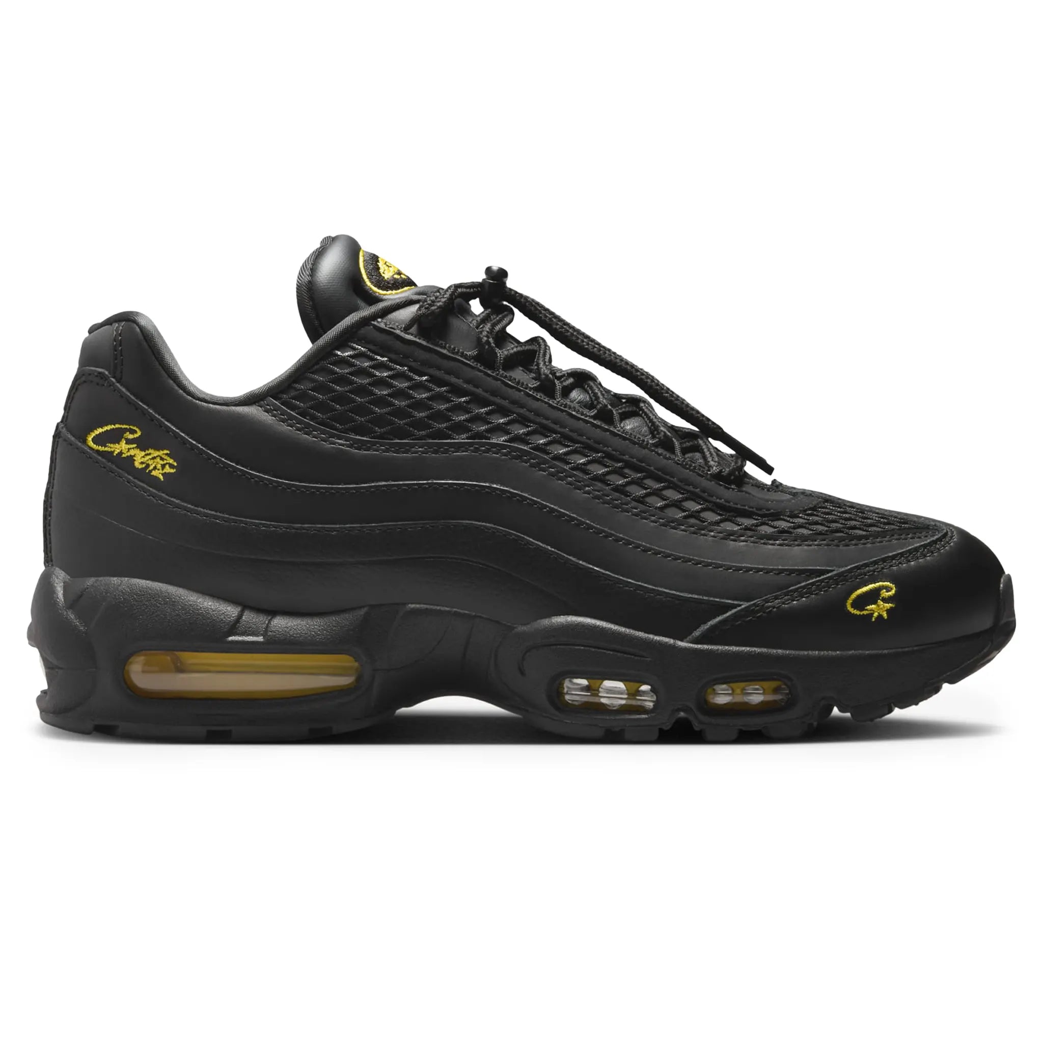 Side view of Corteiz x Nike Air Max 95 Honey Black